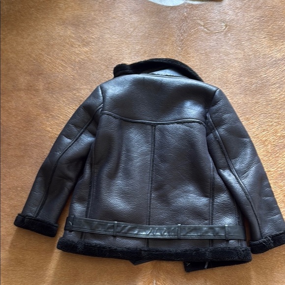 Black Faux Leather Biker Jacket - Picture 4 of 4